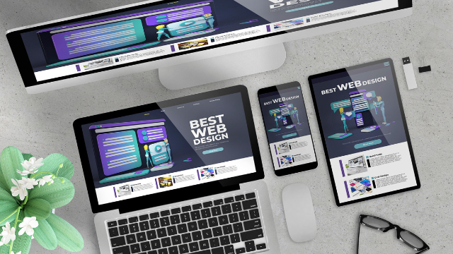 A website developed with responsive design to ensure that it works on every device