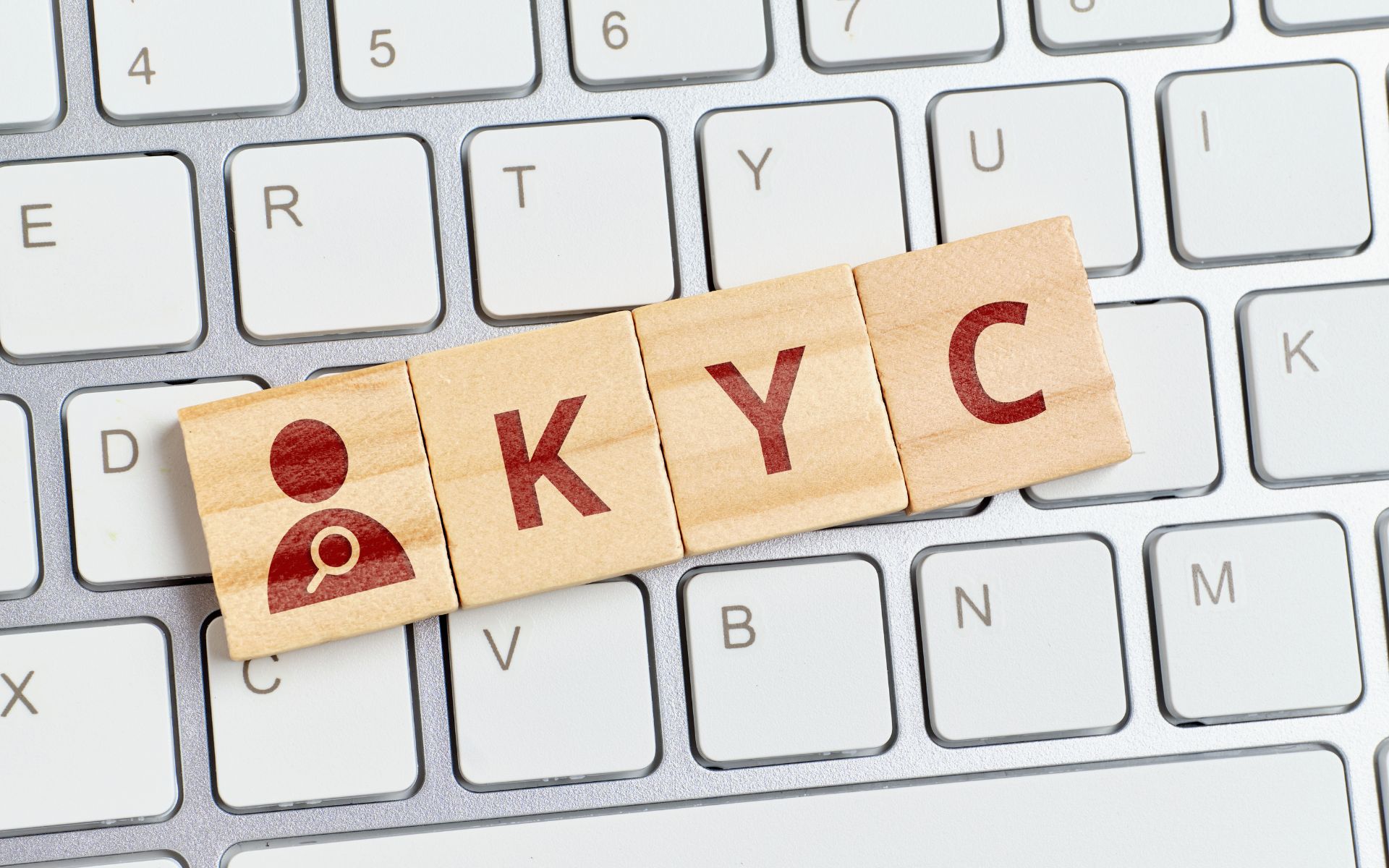 A KYC check on a laptop, ensuring that a marketing team understands each customer
